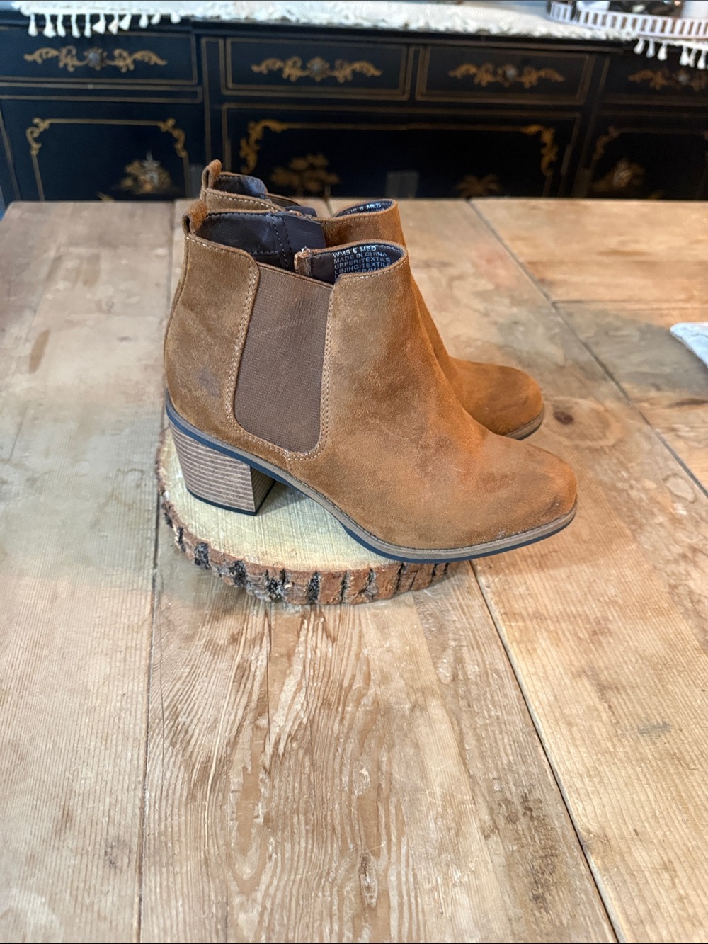 Sonoma Chestnut Suede Chelsea Ankle Boots